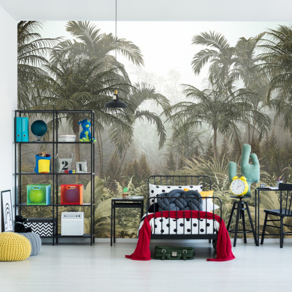 Fototapeta Tropical Trees And Leaves For Digital Printing Wallpaper, Custom Design Wallpaper - 3D