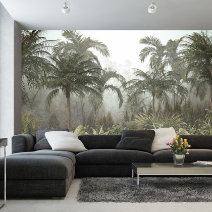 Fototapeta Tropical Trees And Leaves For Digital Printing Wallpaper, Custom Design Wallpaper - 3D