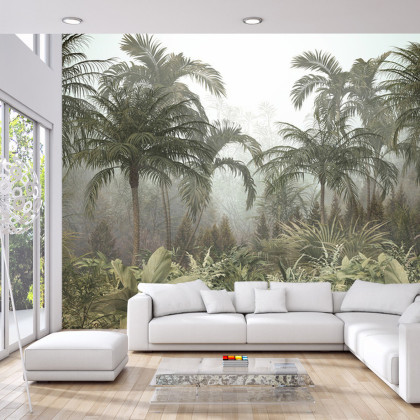 Fototapeta Tropical Trees And Leaves For Digital Printing Wallpaper, Custom Design Wallpaper - 3D