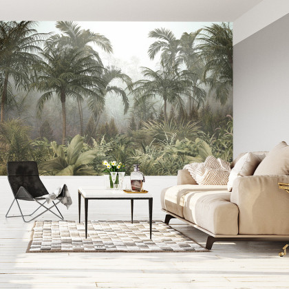 Fototapeta Tropical Trees And Leaves For Digital Printing Wallpaper, Custom Design Wallpaper - 3D