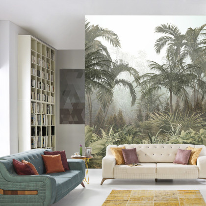 Fototapeta Tropical Trees And Leaves For Digital Printing Wallpaper, Custom Design Wallpaper - 3D