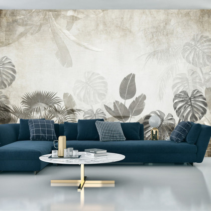Fototapeta Tropical Trees And Leaves For Digital Printing Wallpaper, Custom Design Wallpaper - 3D