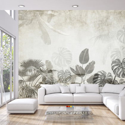 Fototapeta Tropical Trees And Leaves For Digital Printing Wallpaper, Custom Design Wallpaper - 3D