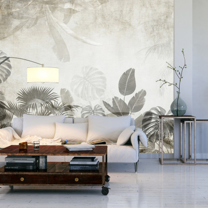 Fototapeta Tropical Trees And Leaves For Digital Printing Wallpaper, Custom Design Wallpaper - 3D