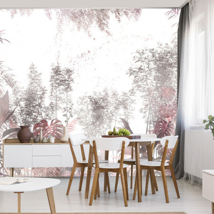 Fototapeta Tropical Trees And Leaves For Digital Printing Wallpaper, Custom Design Wallpaper - 3D
