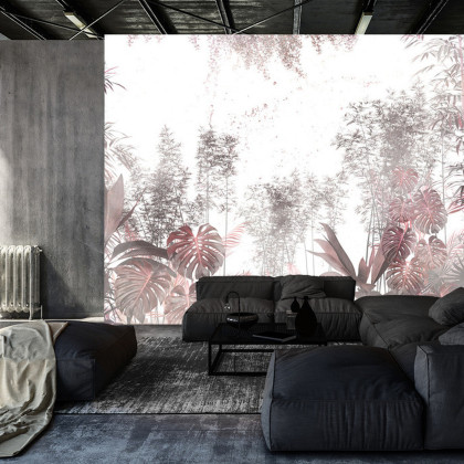 Fototapeta Tropical Trees And Leaves For Digital Printing Wallpaper, Custom Design Wallpaper - 3D