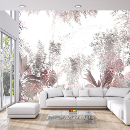 Fototapeta Tropical Trees And Leaves For Digital Printing Wallpaper, Custom Design Wallpaper - 3D
