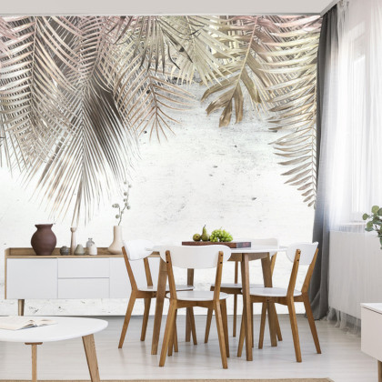 Fototapeta Tropical Trees And Leaves For Digital Printing Wallpaper, Custom Design Wallpaper - 3D