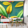 Fototapeta Tropical Trees And Leaves For Digital Printing Wallpaper, Custom Design Wallpaper 3D