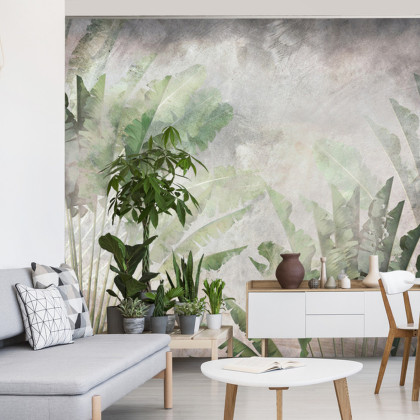 Fototapeta Tropical Trees And Leaves For Digital Printing Wallpaper, Custom Design Wallpaper - 3D
