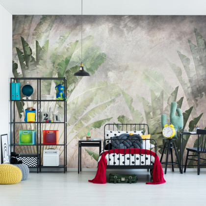 Fototapeta Tropical Trees And Leaves For Digital Printing Wallpaper, Custom Design Wallpaper - 3D