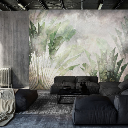 Fototapeta Tropical Trees And Leaves For Digital Printing Wallpaper, Custom Design Wallpaper - 3D