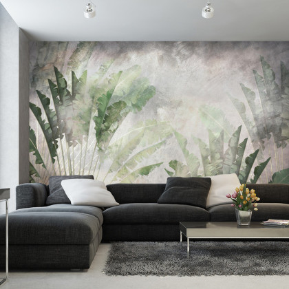 Fototapeta Tropical Trees And Leaves For Digital Printing Wallpaper, Custom Design Wallpaper - 3D