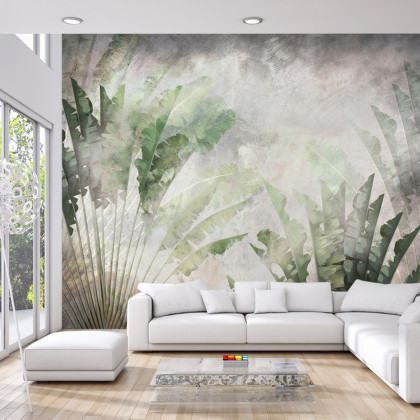 Fototapeta Tropical Trees And Leaves For Digital Printing Wallpaper, Custom Design Wallpaper - 3D