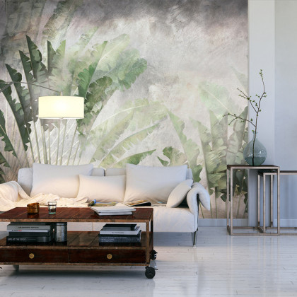 Fototapeta Tropical Trees And Leaves For Digital Printing Wallpaper, Custom Design Wallpaper - 3D