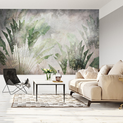 Fototapeta Tropical Trees And Leaves For Digital Printing Wallpaper, Custom Design Wallpaper - 3D