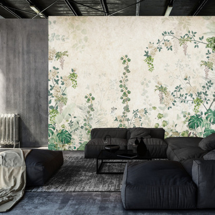 Fototapeta Tropical Trees And Leaves For Digital Printing Wallpaper, Custom Design Wallpaper - 3D