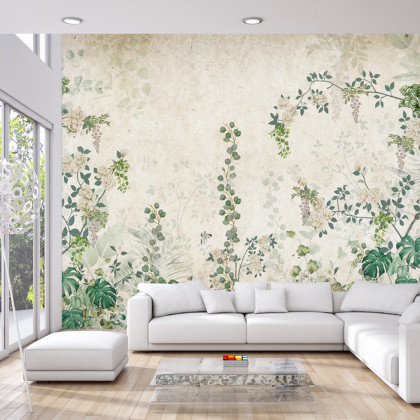 Fototapeta Tropical Trees And Leaves For Digital Printing Wallpaper, Custom Design Wallpaper - 3D