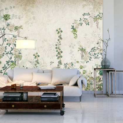 Fototapeta Tropical Trees And Leaves For Digital Printing Wallpaper, Custom Design Wallpaper - 3D