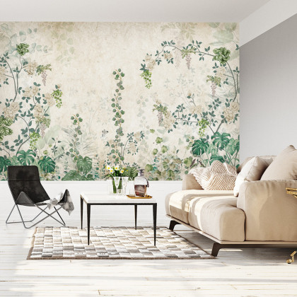 Fototapeta Tropical Trees And Leaves For Digital Printing Wallpaper, Custom Design Wallpaper - 3D