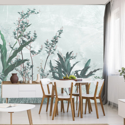 Fototapeta Tropical Trees And Leaves For Digital Printing Wallpaper, Custom Design Wallpaper - 3D