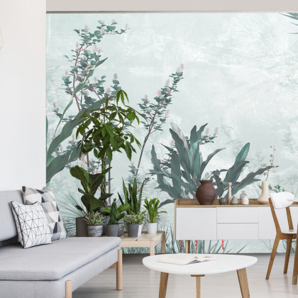 Fototapeta Tropical Trees And Leaves For Digital Printing Wallpaper, Custom Design Wallpaper - 3D