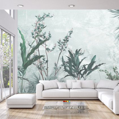 Fototapeta Tropical Trees And Leaves For Digital Printing Wallpaper, Custom Design Wallpaper - 3D