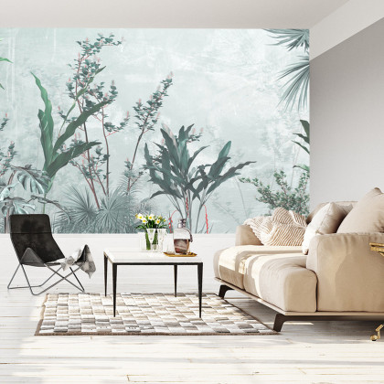 Fototapeta Tropical Trees And Leaves For Digital Printing Wallpaper, Custom Design Wallpaper - 3D