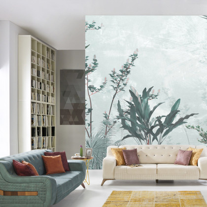 Fototapeta Tropical Trees And Leaves For Digital Printing Wallpaper, Custom Design Wallpaper - 3D