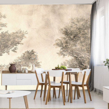 Fototapeta Tropical Trees And Leaves For Digital Printing Wallpaper, Custom Design Wallpaper - 3D