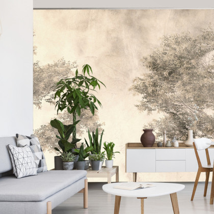 Fototapeta Tropical Trees And Leaves For Digital Printing Wallpaper, Custom Design Wallpaper - 3D