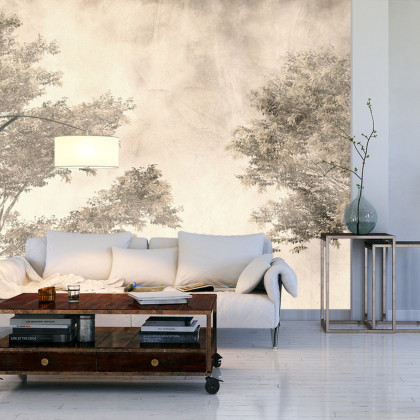 Fototapeta Tropical Trees And Leaves For Digital Printing Wallpaper, Custom Design Wallpaper - 3D