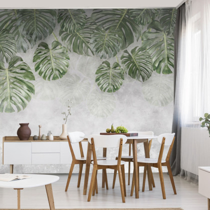 Fototapeta Tropical Trees And Leaves For Digital Printing Wallpaper, Custom Design Wallpaper - 3D