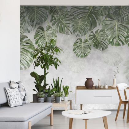 Fototapeta Tropical Trees And Leaves For Digital Printing Wallpaper, Custom Design Wallpaper - 3D