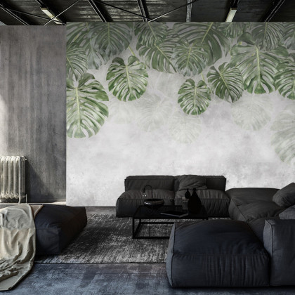 Fototapeta Tropical Trees And Leaves For Digital Printing Wallpaper, Custom Design Wallpaper - 3D