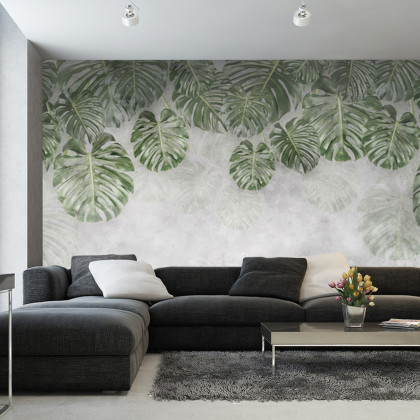Fototapeta Tropical Trees And Leaves For Digital Printing Wallpaper, Custom Design Wallpaper - 3D