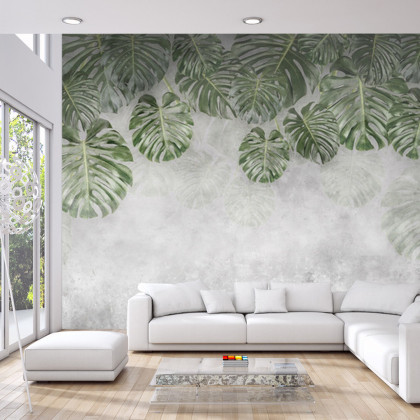 Fototapeta Tropical Trees And Leaves For Digital Printing Wallpaper, Custom Design Wallpaper - 3D