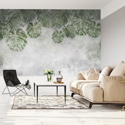 Fototapeta Tropical Trees And Leaves For Digital Printing Wallpaper, Custom Design Wallpaper - 3D