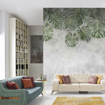 Fototapeta Tropical Trees And Leaves For Digital Printing Wallpaper, Custom Design Wallpaper - 3D