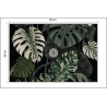 Fototapeta 4K Resolution Or Higher, Botanical Maximalism, High Contrast Leaves Pattern. Generative Ai Technology