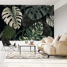 Fototapeta 4K Resolution Or Higher, Botanical Maximalism, High Contrast Leaves Pattern. Generative Ai Technology