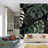 Fototapeta 4K Resolution Or Higher, Botanical Maximalism, High Contrast Leaves Pattern. Generative Ai Technology