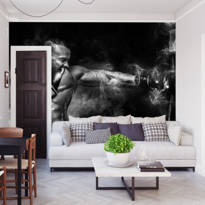 Fototapeta Trenujący Pięściarz