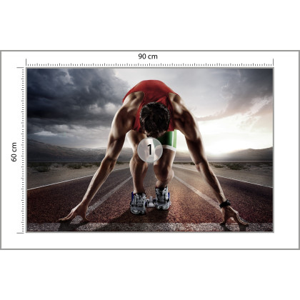 Fototapeta Sportowiec Przygotowywujący Się Do Startu