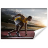 Fototapeta Sportowiec W Bloku Startowym 3D