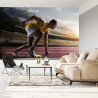 Fototapeta Sportowiec W Bloku Startowym 3D