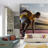 Fototapeta Sportowiec W Bloku Startowym 3D