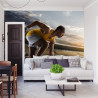Fototapeta Sportowiec W Bloku Startowym 3D