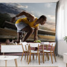 Fototapeta Sportowiec W Bloku Startowym 3D