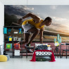 Fototapeta Sportowiec W Bloku Startowym 3D